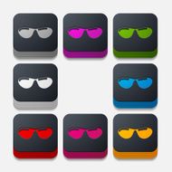 square button sunglasses N6