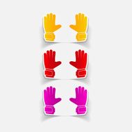 realistic design element gloves N4