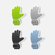 realistic design element gloves N5