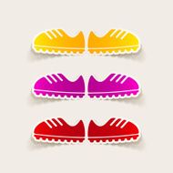 realistic design element sneakers N4