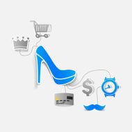 Set of sticker design Online shopping concept N4