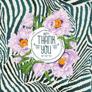 Vintage greeting card with blooming flowers N2