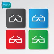 Glasses buttons vector