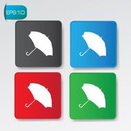 Umbrella buttons vector