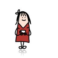 Cute girl with cup of coffee N2