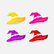 realistic design element witch hat N75