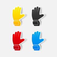 realistic design element gloves N7
