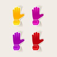 realistic design element gloves N8