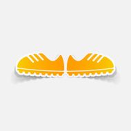 realistic design element sneakers N6
