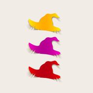 realistic design element witch hat N80
