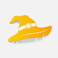 realistic design element witch hat N81