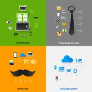 Set of modern stickers Fashion N2