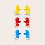 realistic design element gloves N9