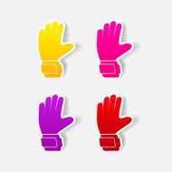 realistic design element gloves N10