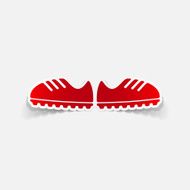 realistic design element sneakers N10