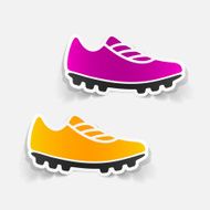 realistic design element sneakers N14