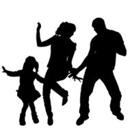 Vector Silhouette Of People N103