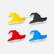 realistic design element witch hat N83