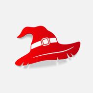 realistic design element witch hat N86