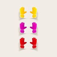 realistic design element gloves N12