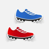 realistic design element sneakers N18