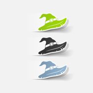 realistic design element witch hat N88