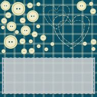 Card with hearts and buttons