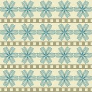 Pattern with abstract geometric flowers