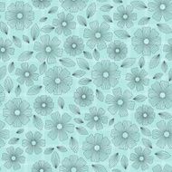 Pattern with abstract flowers outline