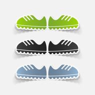 realistic design element sneakers N19