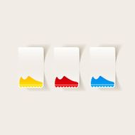 realistic design element sneakers N21