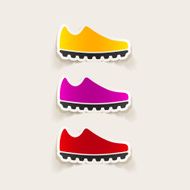 realistic design element sneakers N22