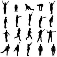 Vector silhouette of a woman N422