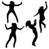 Vector silhouettes of woman N41