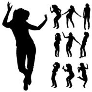 Vector silhouette of a woman N423