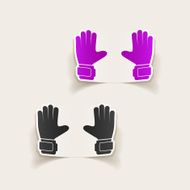 realistic design element gloves N16