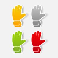 realistic design element gloves N17
