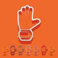 Flat design gloves N2