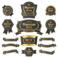 Vintage premium quality labels set N6