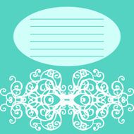 card with lace pattern