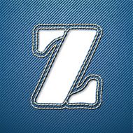 Denim jeans letter Z