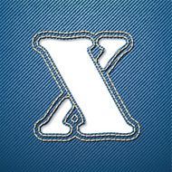 Denim jeans letter X