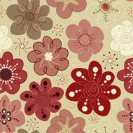 Vector seamless floral pattern in vintage style N2