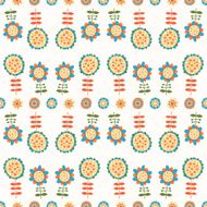 Seamless color decorative flower pattern N4