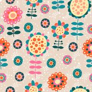 Seamless color decorative flower pattern N6