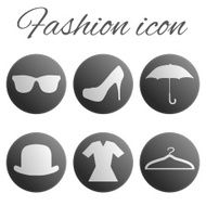 Black fashion realistic button set