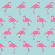 Seamless flamingo vector illustration