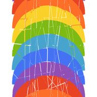 Seamless vertical pattern with rainbow N2