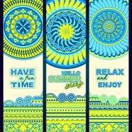 Summer holidays Tribal ethnic banners