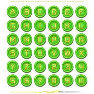Green Button Font On White